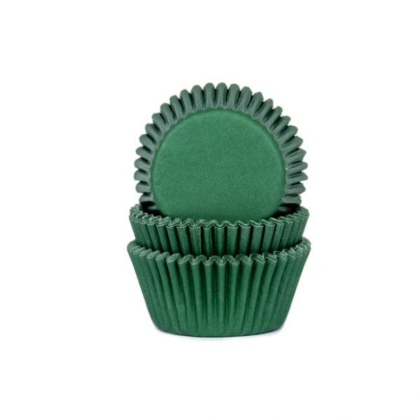 Mini Cupcake Cases - Dark Green